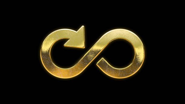 istock Infinity symbol icon gold golden 1645832531