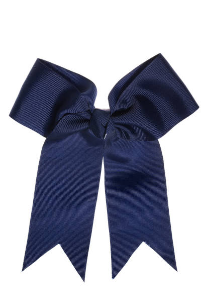 istock Beautiful blue gift bow, isolated on white 1645843527