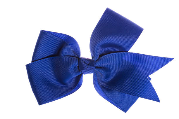 istock Beautiful blue gift bow, isolated on white 1645845619