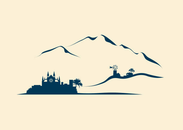 Majorca vector art illustration