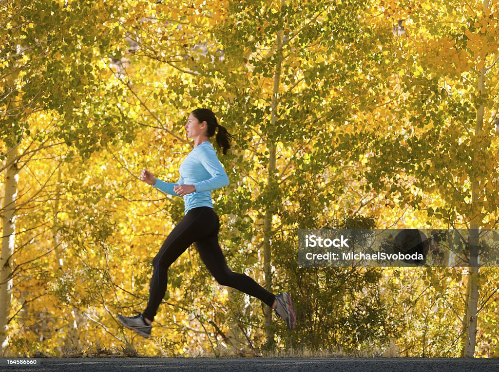 Autunno Trail Runner - Foto stock royalty-free di Abbigliamento sportivo