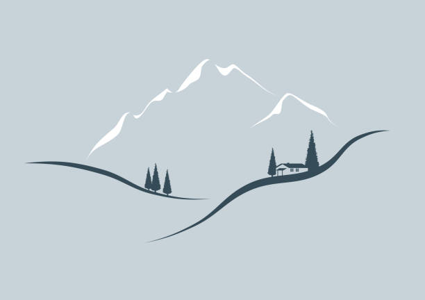 ilustrații de stoc cu la munte - alpi