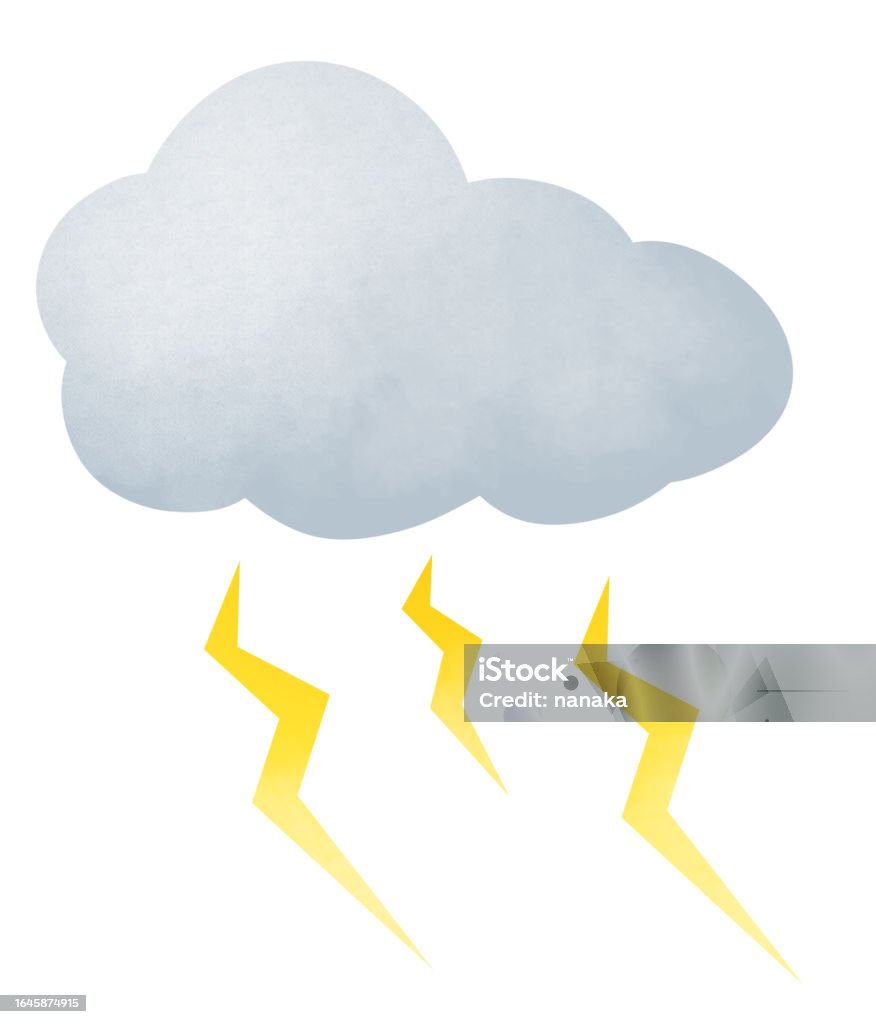 Thundercloud Vector Thundercloud And Thunder Stock Illustration - Download Image Now ...