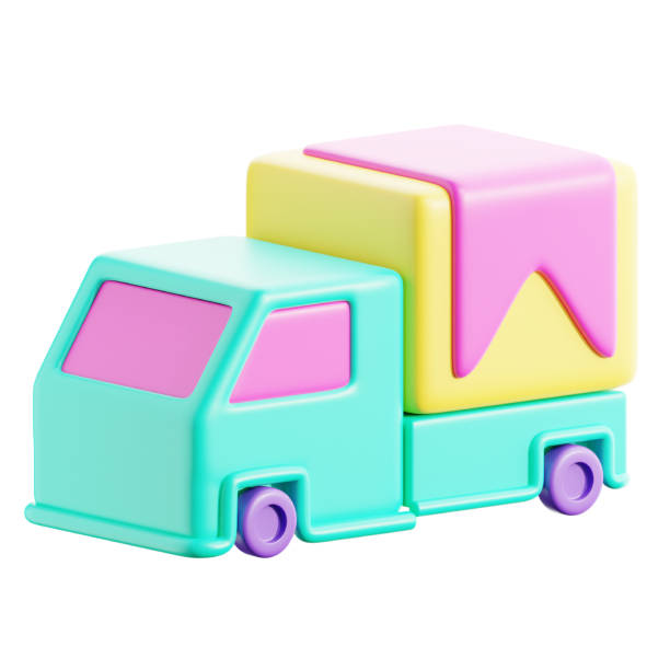 istock 3D Shipping Car Image for Marketplace 1645895612