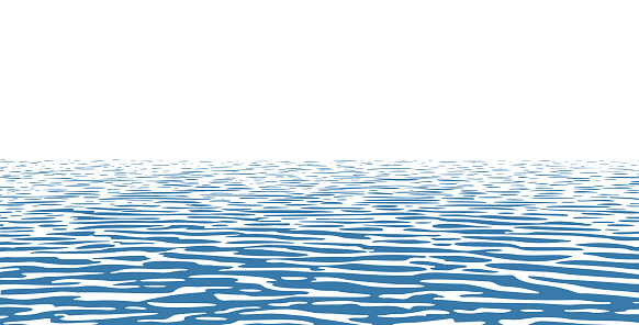 One-color vector background with the texture of ripples on a still ocean surface.