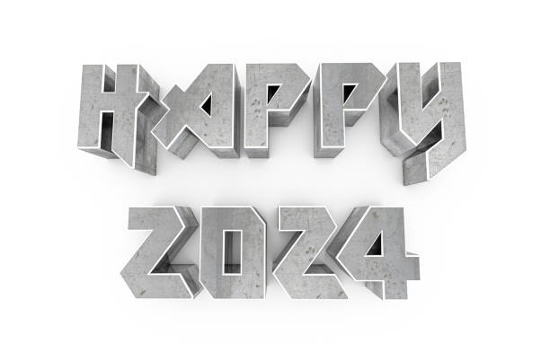 istock Happy 2024 Metal Text 1645900515