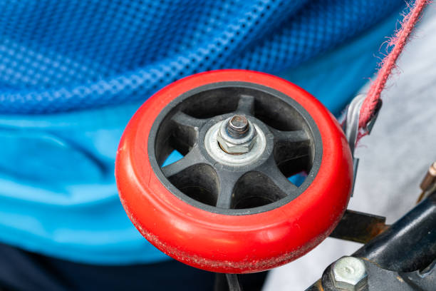 istock Wheel, rubber wheel close-up 1645923698
