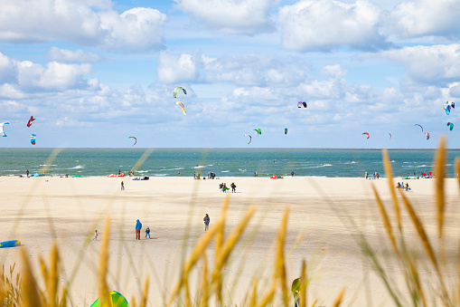 The beach of Brouwersdam close to the famous resort of Renesse and Brouwershaven is one of the most famous kiteboard spots in the Netherlands