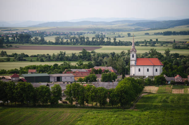 istock Flying over village area 1645966094