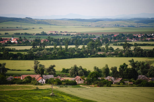 istock Flying over village area 1645966630