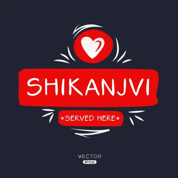 Vector illustration of Shikanjvi Sticker Design