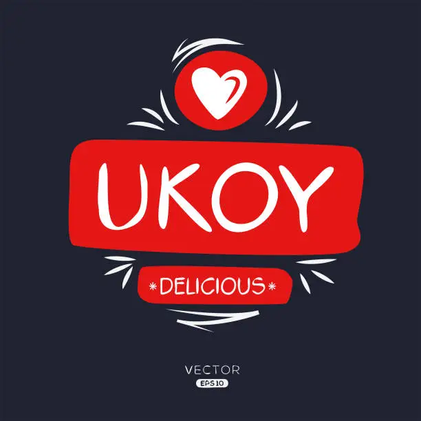 Vector illustration of Ukoy Sticker Design