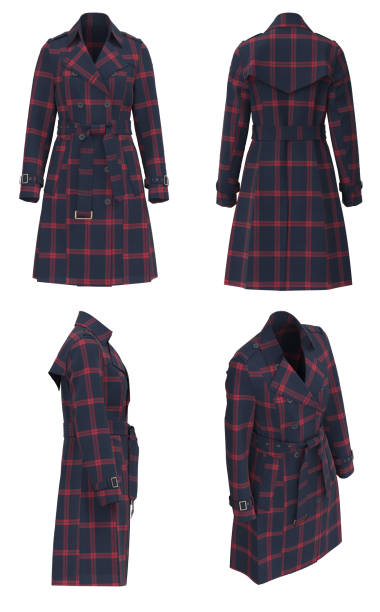 istock Plaid woman autumn coat 1646020041