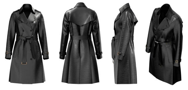 wooly woman's coat isolated on white