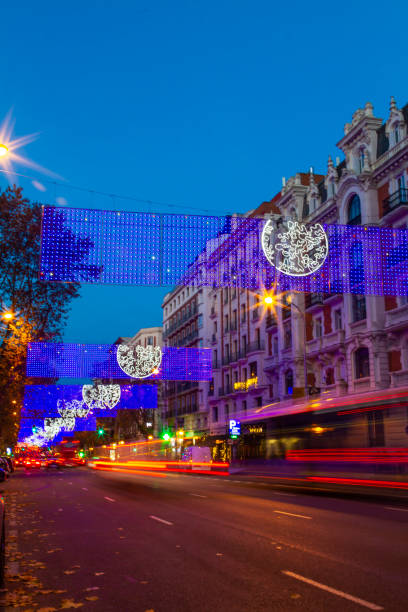 istock Christmas' Street Lights Decorations in Madrid Downtown, Spain 1646045644