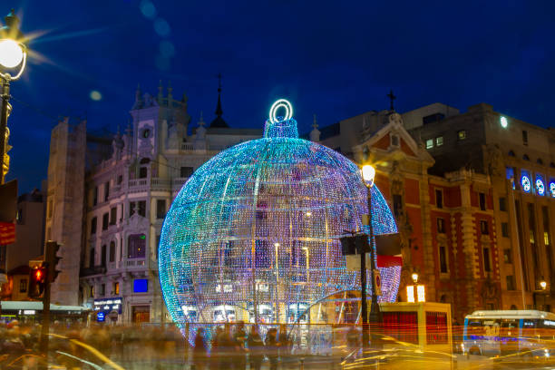 istock Christmas' Street Lights Decorations in Madrid Downtown, Spain 1646046183