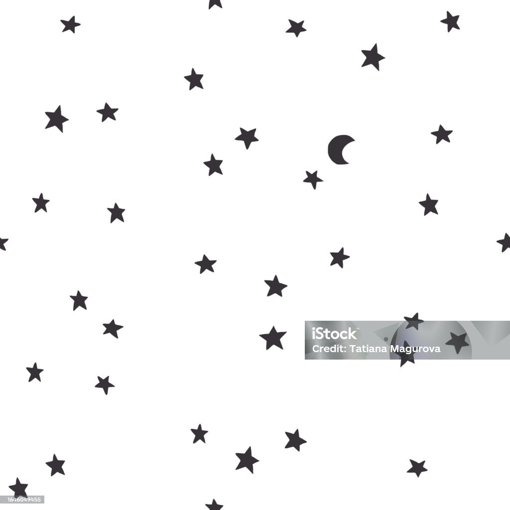 Abstract Small Stars Seamless Cute Pattern With Stars Stock Illustration - Download Image ...