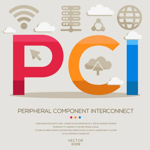 illustrazioni stock, clip art, cartoni animati e icone di tendenza di pci _ interconnessione dei componenti periferici - computer peripheral illustrations