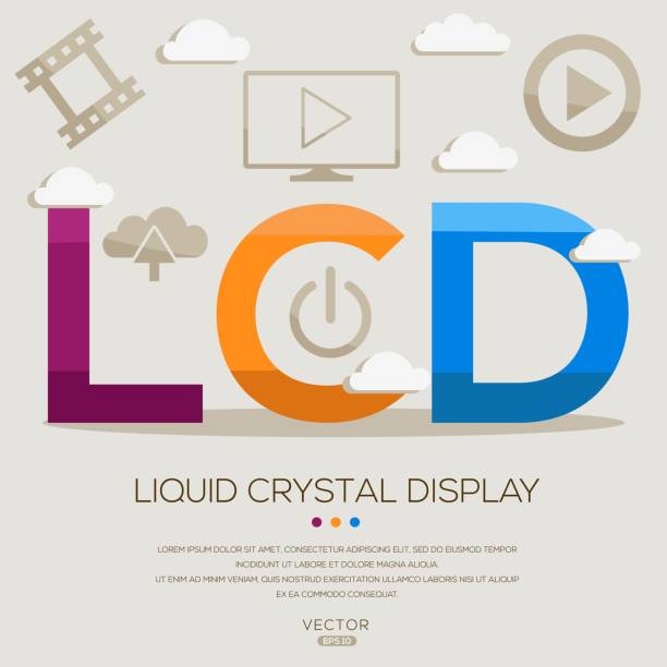 ilustrações, clipart, desenhos animados e ícones de lcd _ display de cristal líquido - liquid crystal display