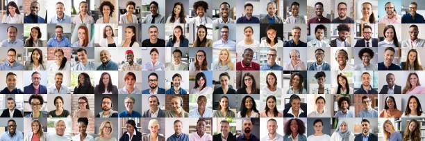 People Faces Collage Set People Faces Collage Set. Multicultural Avatar Group elderberry photos stock pictures, royalty-free photos & images