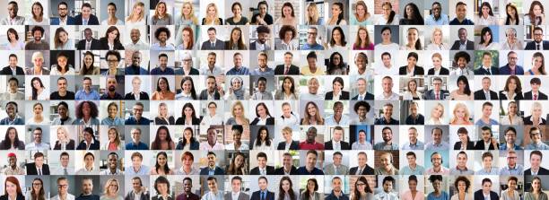 People Faces Collage Set People Faces Collage Set. Multicultural Avatar Group elderberry photos stock pictures, royalty-free photos & images