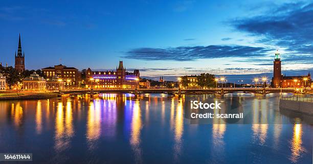 Evening Panorama Of Stockholm Sweden Stock Photo - Download Image Now - Architecture, Bridge - Built Structure, Building Exterior