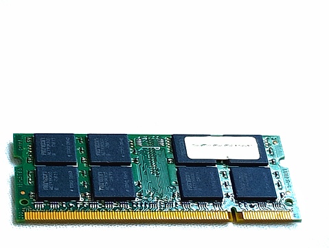 Notebook memory ram on a white background.