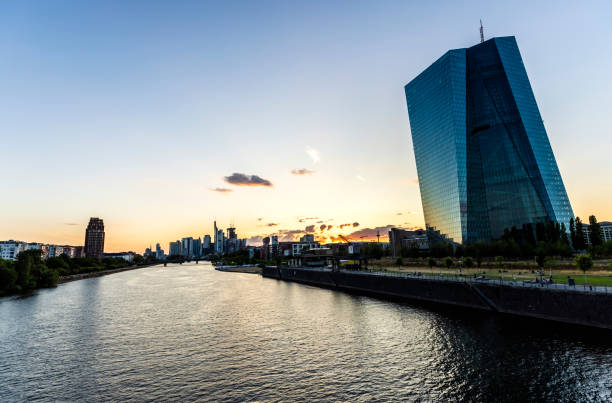 istock EZB with Skyline Frankfurt at sunset 1646174649