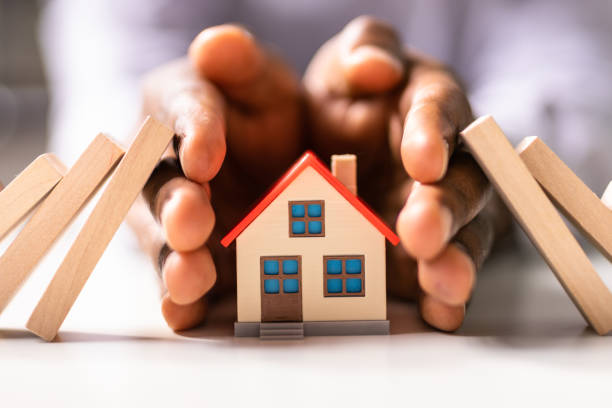 istock Real Estate House Insurance. Domino Chain Challenge 1646206033