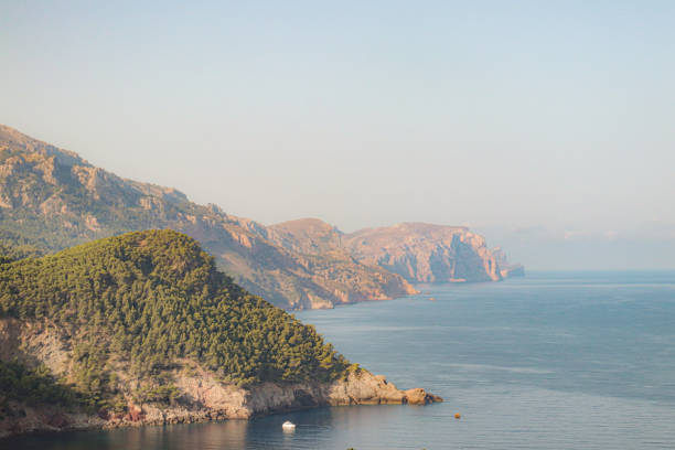 mountain landscape and sea in mallorca