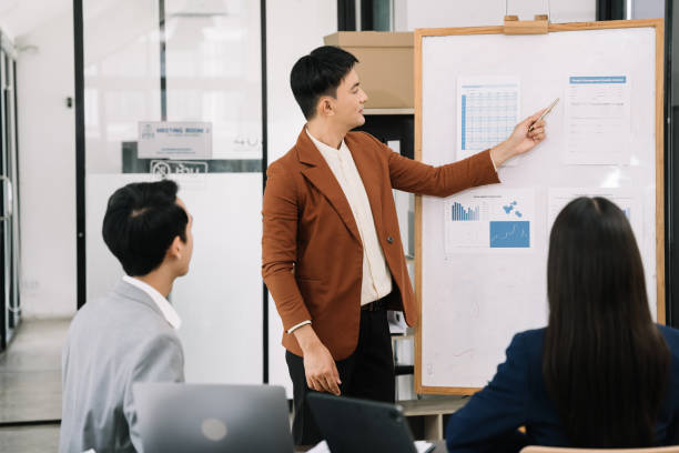 istock Business meeting time.  account managers crew working with new startup project. Idea presentation, analyze plans. 1646259970