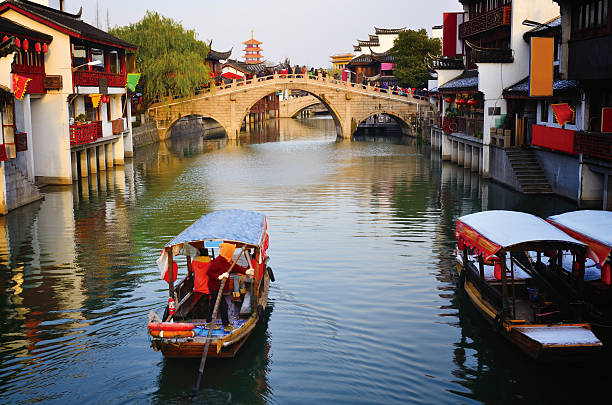 istock Chinese ancient town after the snow 164628655