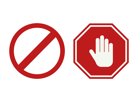 traffic sign, stop, attention. vector illustration