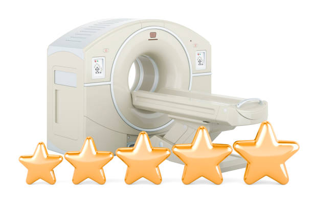 istock MRI or PET scanner with five golden stars, 3D rendering 1646299265