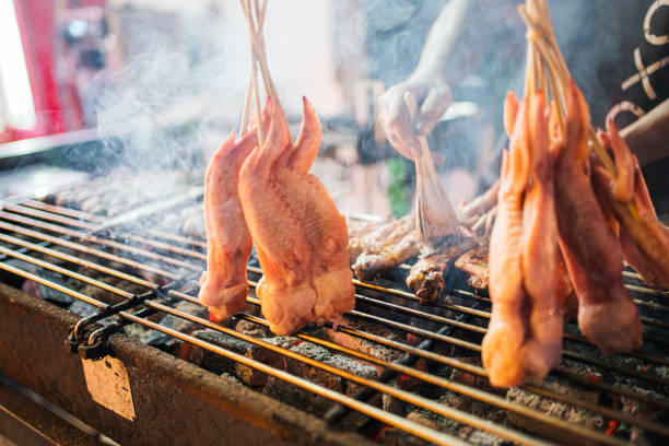Roasted chicken wings，grilled chicken， family gathering barbecue
