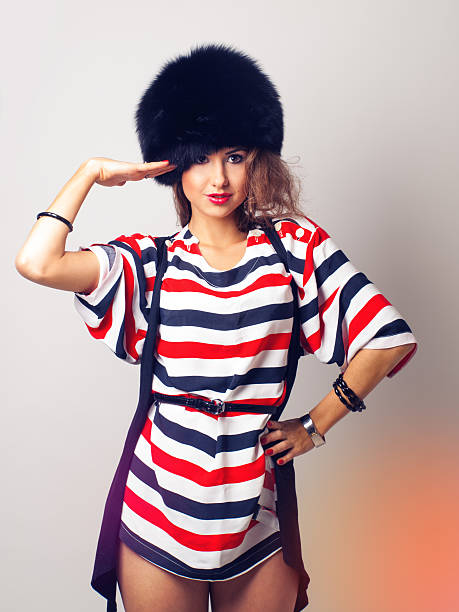istock Sweet girl in fur hat 164631221