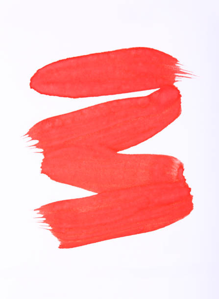istock Red marker paint texture isolated on white background. Red paint stroke. Pattern, texture of colored watercolor paint. Gouache. Abstraction. 1646327527
