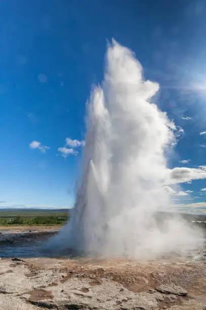 Photo of Eruption of Strokkur geyser, Iceland