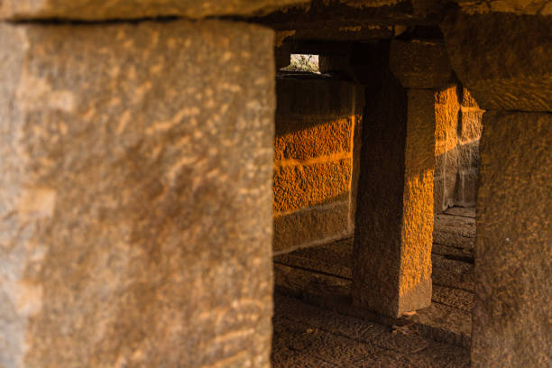 istock Ruins along the Tungabhadra River in Hampi, India 1646361775