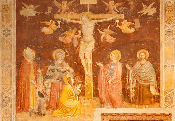 istock Verona - Crucifixion fresco from basilica San Zeno 164637330