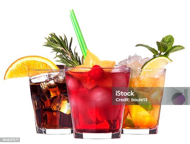 Alcoholic Cocktail Set Stock Photo - Download Image Now - Caribbean Culture, Punch - Drink, Rum