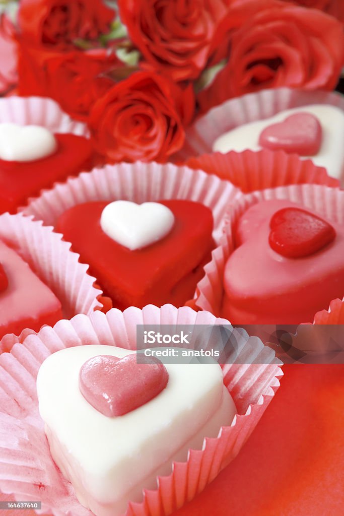 Herzförmiger Süßigkeiten - Lizenzfrei Blume Stock-Foto