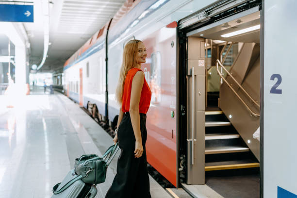 istock Stepping onto the train with anticipation 1646379344