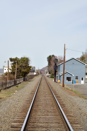 A single track line runs through the small town of Port Deposit, Maryland. I was looking for a hobo.