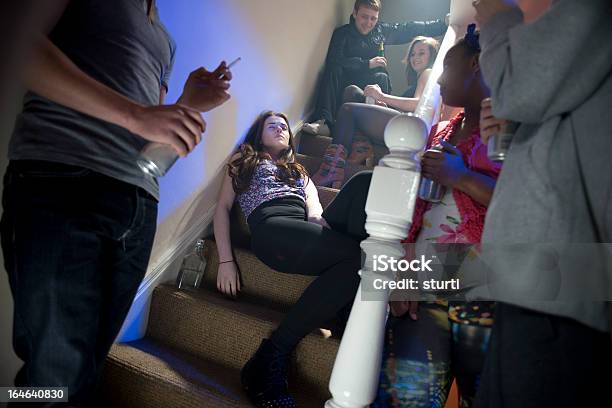 Teenage Booze At A House Party Stock Photo - Download Image Now - Teenager, Party - Social Event, Drunk