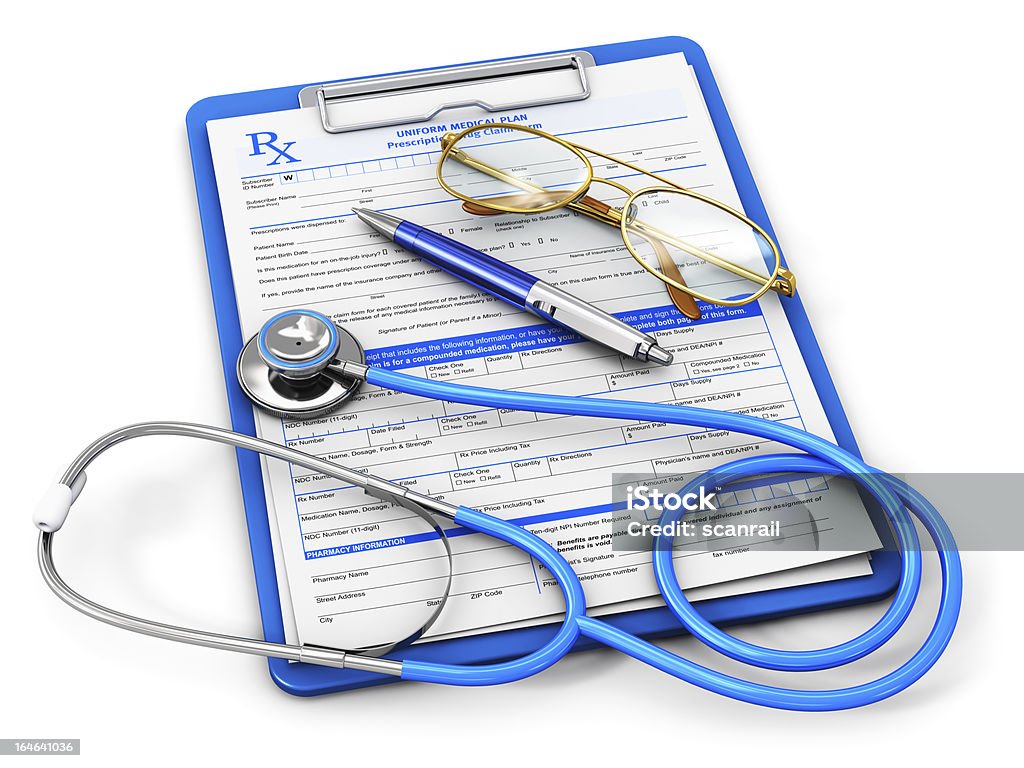 Медицинское страхование и здравоохранения концепции - Стоковые фото Rx - английское слово роялти-фри