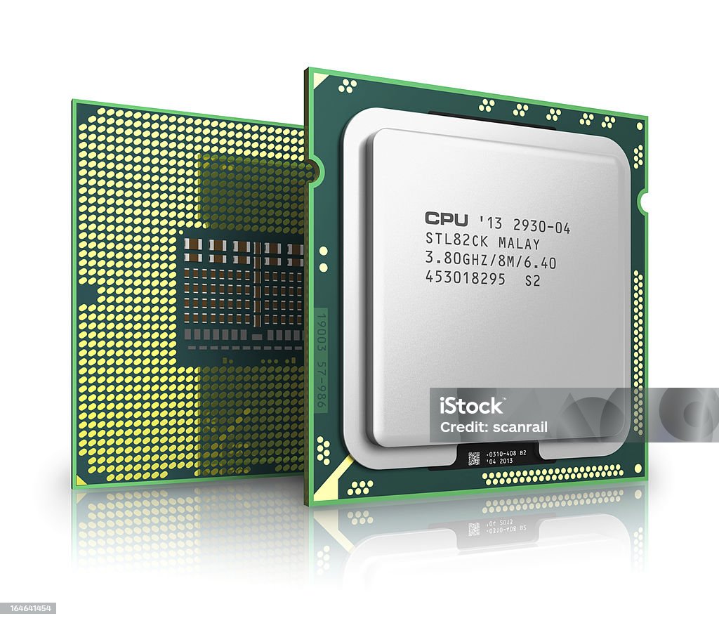 La moderna CPU - Foto stock royalty-free di Chip del computer