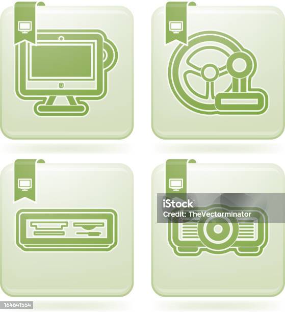 Peças De Computador - Arte vetorial de stock e mais imagens de Acessório - Acessório, Branco, Brand Name Video Game