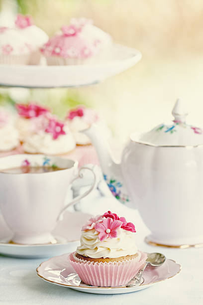 アフタヌーンティー - tea afternoon tea tea party cup ストックフォトと画像
