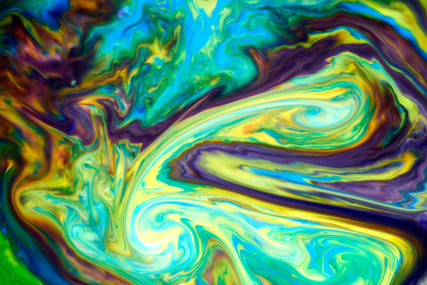 istock Abstract paint color background. Exoplanet cosmic sea pattern, paint stains. Marbleized effect. Background with abstract swirling paint effect. Liquid acrylic picture with flows and splashes. Mixed 1646420751